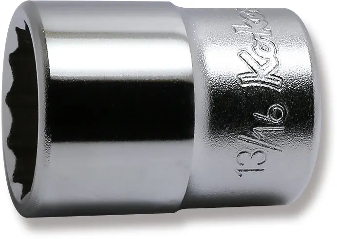 1/2 Sq. Dr. Chrome SAE 12 Point Socket  13/16"