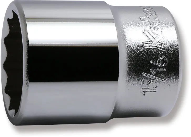 1/2 Sq. Dr. Chrome SAE 12 Point Socket 15/16"