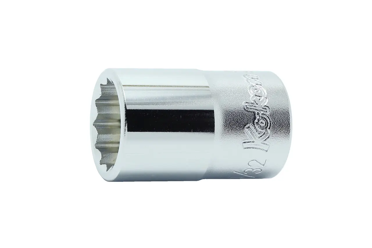 1/2 Sq. Dr. Chrome SAE 12 Point Socket 19/32"