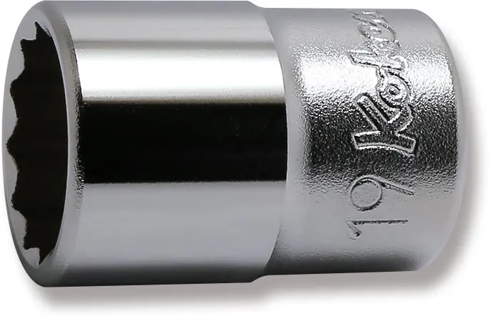 1/2 Sq. Dr. Chrome Metric 12 Point Socket 19mm