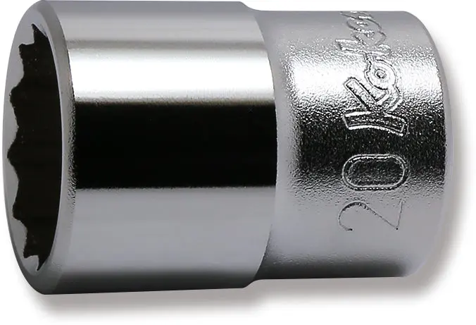 1/2 Sq. Dr. Chrome Metric 12 Point Socket  20mm