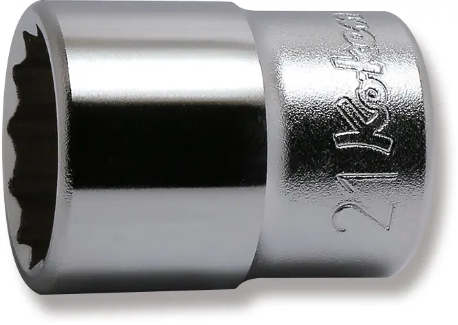 1/2 Sq. Dr. Chrome Metric 12 Point Socket 21mm