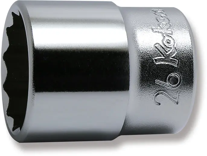 1/2 Sq. Dr. Chrome Metric 12 Point Socket 26mm