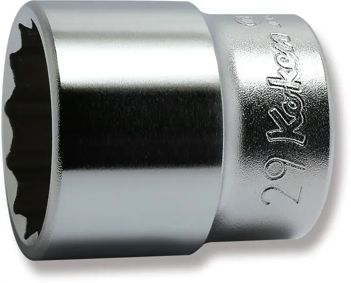 1/2 Sq. Dr. Chrome Metric 12 Point Socket 29mm