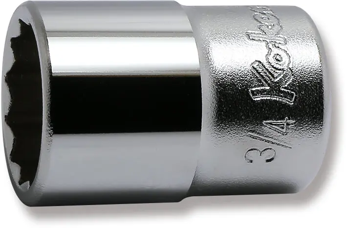 1/2 Sq. Dr. Chrome SAE 12 Point Socket  3/4"