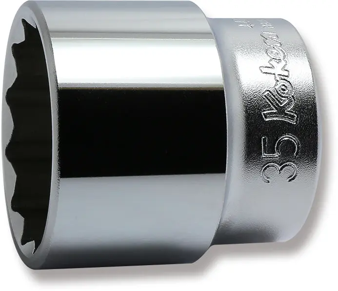 1/2 Sq. Dr. Chrome Metric 12 Point Socket 35mm