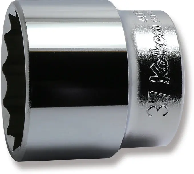 1/2 Sq. Dr. Chrome Metric 12 Point Socket 37mm