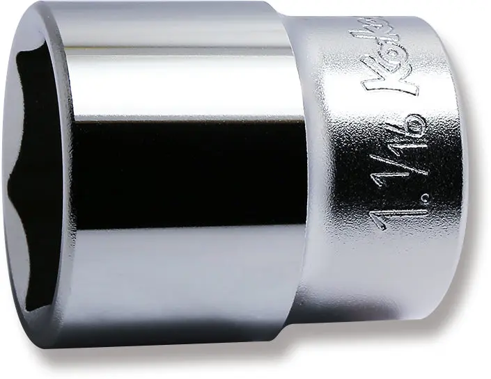 1/2 Sq. Dr. Chrome SAE 6 Point Socket 1.1/16"