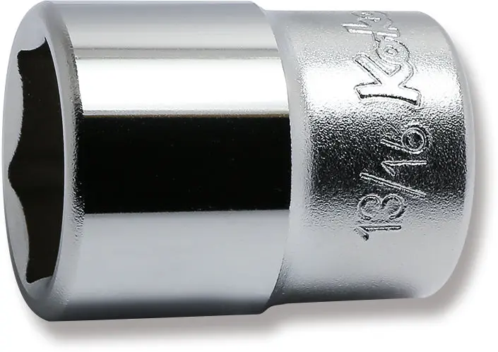 1/2 Sq. Dr. Chrome SAE 6 Point Socket 13/16"