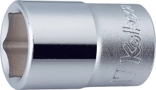 1/2 Sq. Dr. Chrome 6 Point Metric Socket  16mm