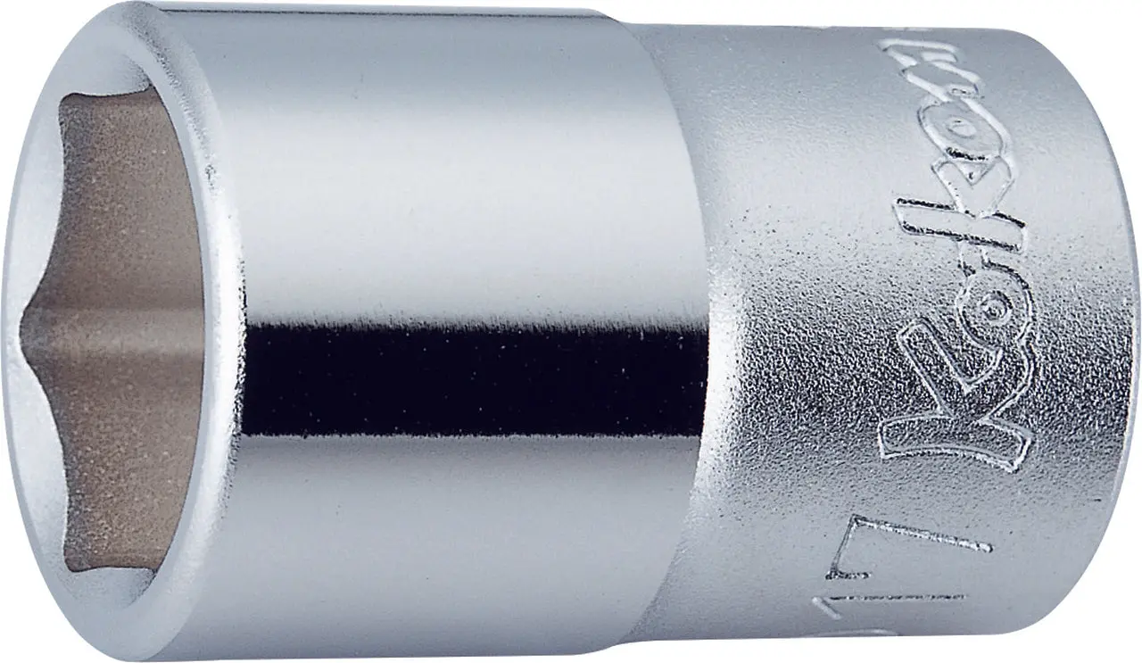 1/2 Sq. Dr. Chrome 6 Point Metric Socket 19mm