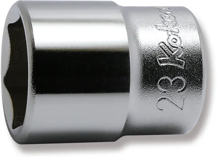 1/2 Sq. Dr. Chrome 6 Point Metric Socket  23mm
