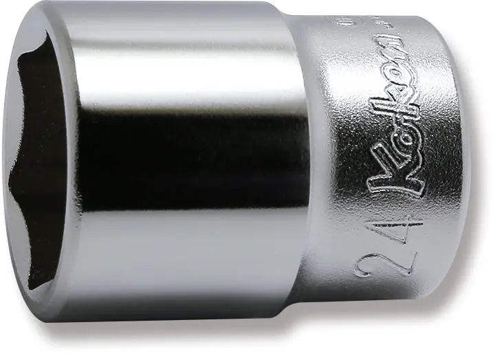 1/2 Sq. Dr. Chrome 6 Point Metric Socket  24mm