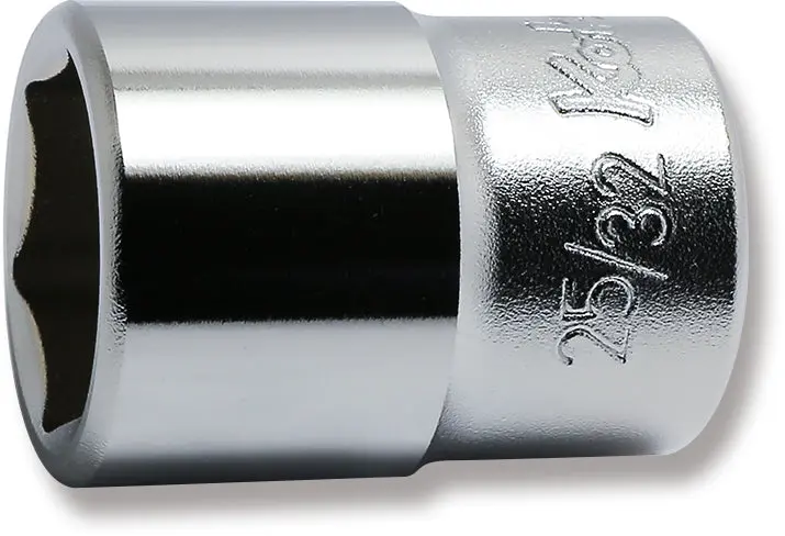1/2 Sq. Dr. Chrome SAE 6 Point Socket 25/32"