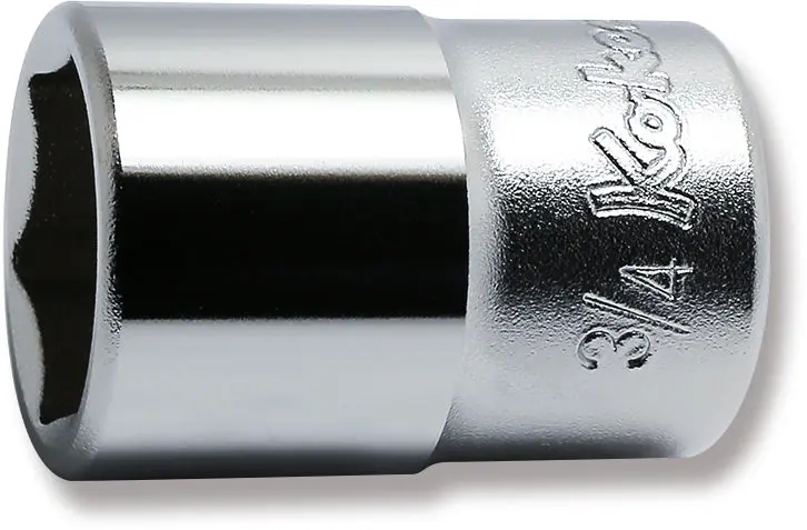 1/2 Sq. Dr. Chrome SAE 6 Point Socket 3/4"