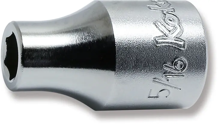 1/2 Sq. Dr. Chrome SAE 6 Point Socket  5/16"