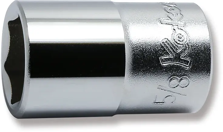 1/2 Sq. Dr. Chrome SAE 6 Point Socket  5/8"
