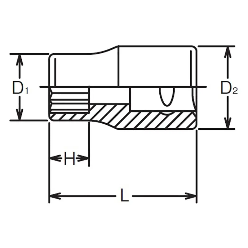 1/4 Sq. Dr. 12 point chrome SAE Socket 7/16 - Image 2