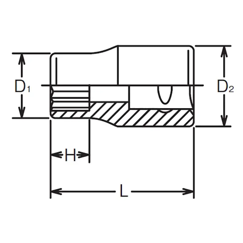 1/4 Sq. Dr. 12 point chrome SAE Socket  9/32 - Image 2