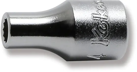 1/4 Sq. Dr. 12 Point chrome METRIC Socket 4mm