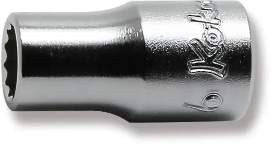 1/4 Sq. Dr. 12 Point chrome METRIC Socket  6mm