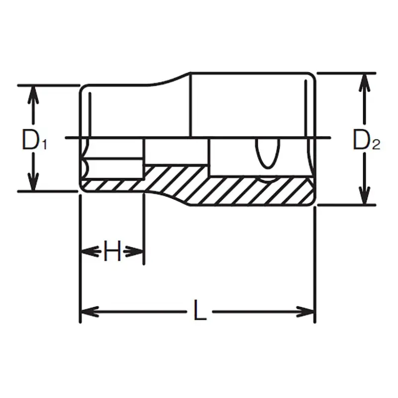 1/4 Sq. Dr. 12 Point chrome METRIC Socket 9mm - Image 2