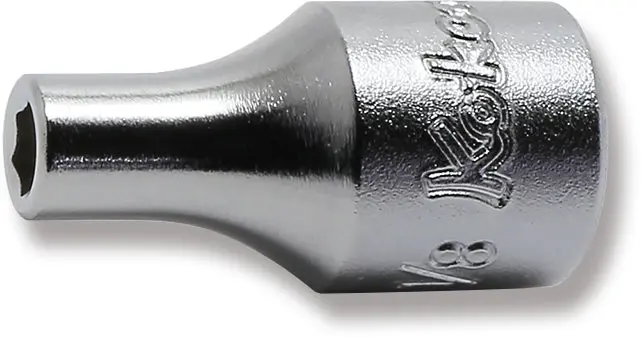 1/4 Sq. Dr. 6 point chrome SAE Socket 1/8