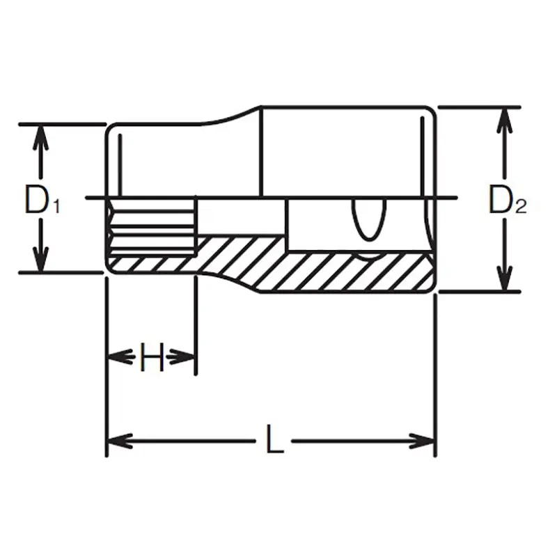 1/4 Sq. Dr. 6 point chrome SAE Socket 3/16 - Image 2