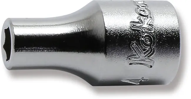 1/4 Sq. Dr. 6 point chrome Metric Socket 4mm