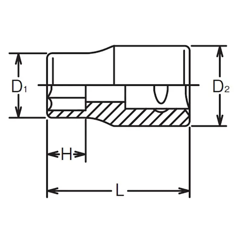1/4 Sq. Dr. 6 point chrome Metric Socket  5mm - Image 2
