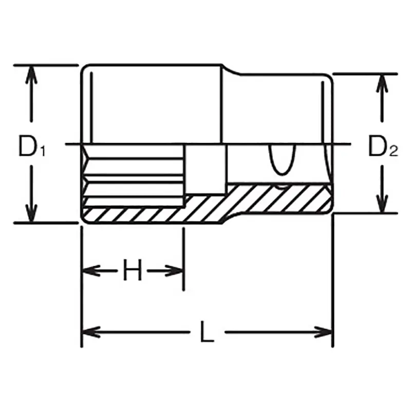 3/4 Sq. Dr. Socket 65mm 12 point Length 80mm - Image 2