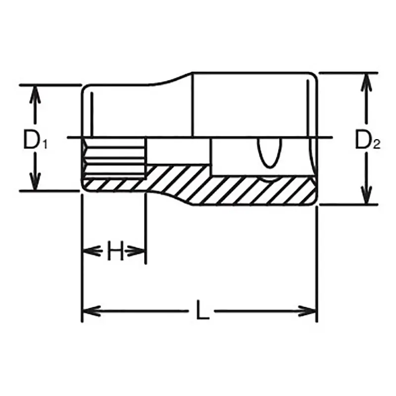 3/8 Sq. Dr. Socket 20mm 12 point Length 31mm - Image 2