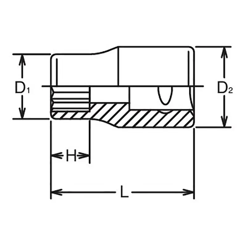 3/8 Sq. Dr. Socket  23mm 12 point Length 33mm - Image 2