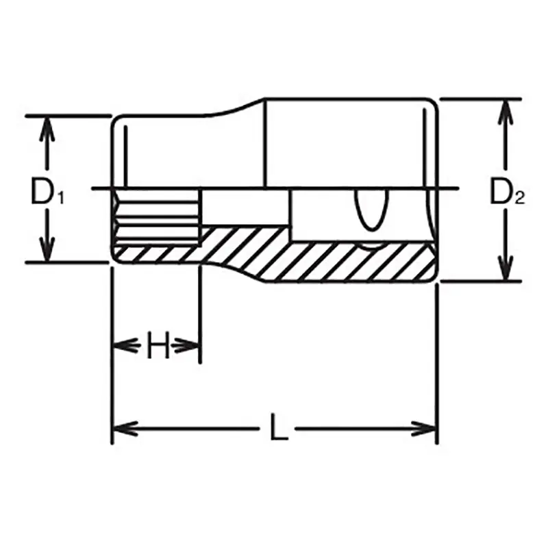 3/8 Sq. Dr. 12 Point SAE Chrome Socket in 9/16" - Image 2