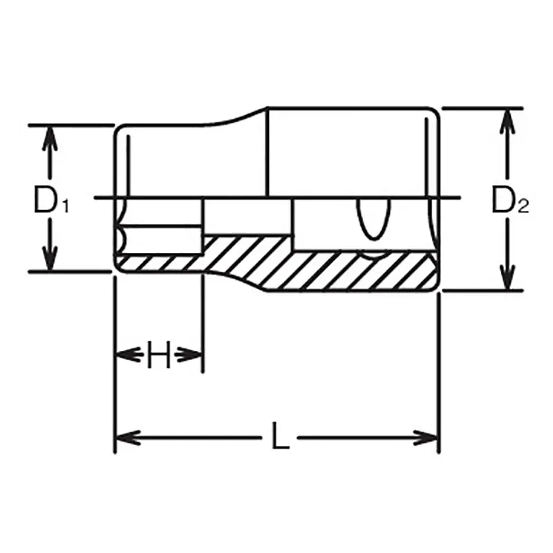 3/8 Sq. Dr. 6-Point SAE Chrome Socket in 13/32" - Image 2