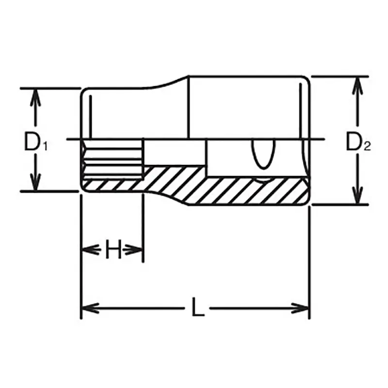3/8 Sq. Dr. Socket Whitworth 1/2 12 point Length 33mm - Image 2