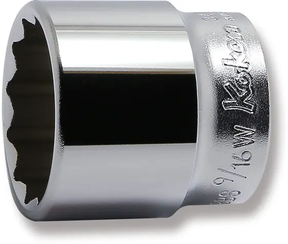 3/8 Sq. Dr. Socket Whitworth 9/16 12 point Length 35mm