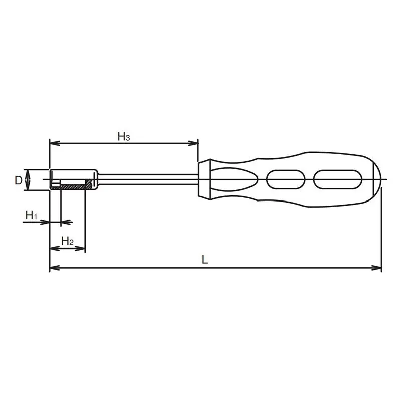 Socket Driver 8mm 6 point Length 235mm - Image 2