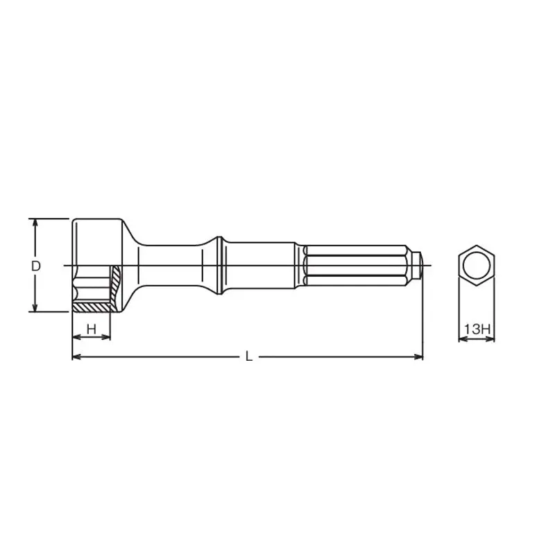 Hammer Drill Shank    24mm 6 point 160mm For Construction site - Image 2