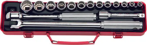 1/2 Sq. Dr. 17 Piece 12-Point SAE Socket set  3/8-1"