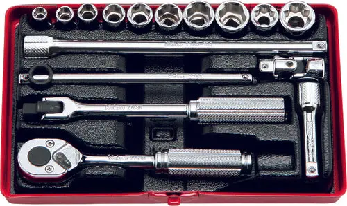 1/4 Sq. Dr. 6 point 16 piece chrome SAE  Socket set