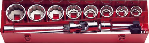 1 Sq. Dr. 12 Piece 12-Point Metric Socket Set 35-63mm