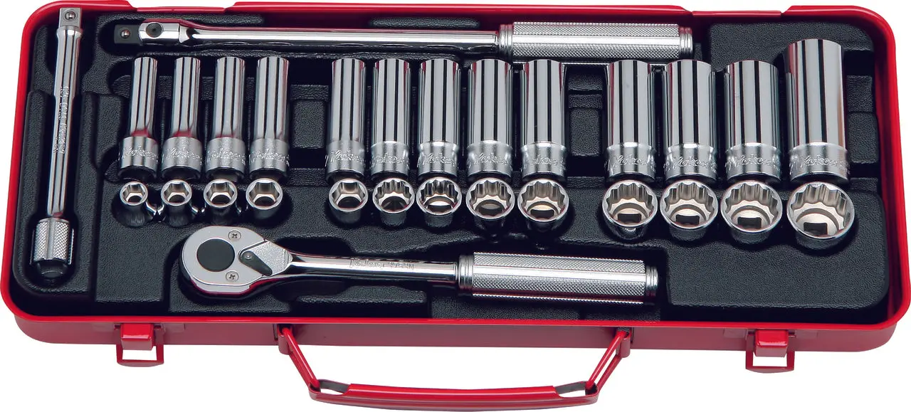 29 Piece 3/8 Sq. Dr. 6 and 12 point Socket Set