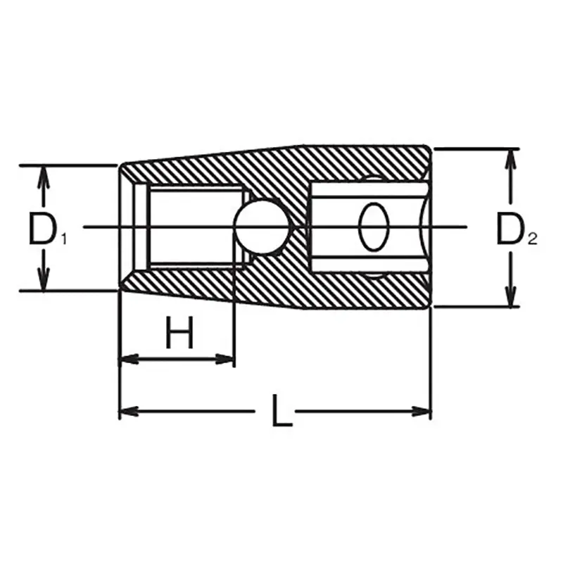 1/2 Sq. Dr. Stud Bolt Setter  M10 X 1.25  Length 44mm - Image 2