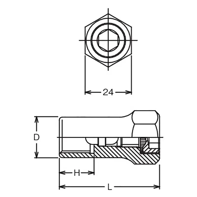 24mm Hex Dr. Stud Setter  M20 x 2.5  56mm For Construction site - Image 2
