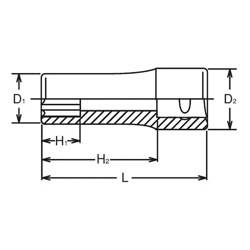 3/8 Sq. Dr. Socket 9mm Surface Length 55mm - Image 2