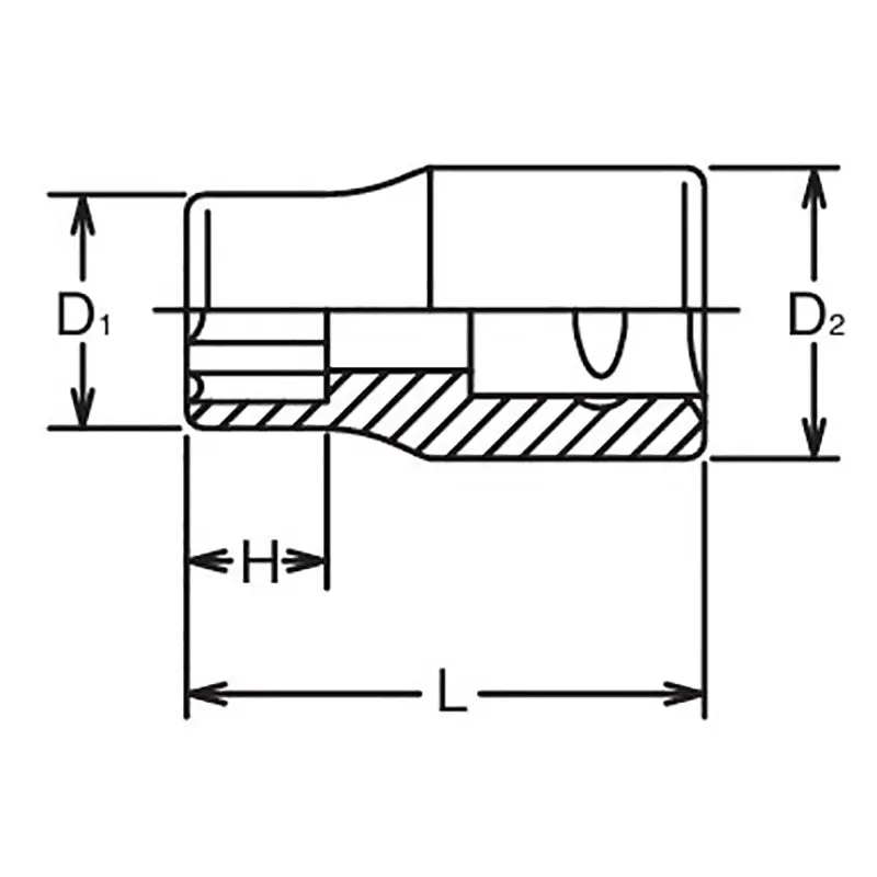 3/8 Sq. Dr. Socket 13mm Surface Length 26mm - Image 2