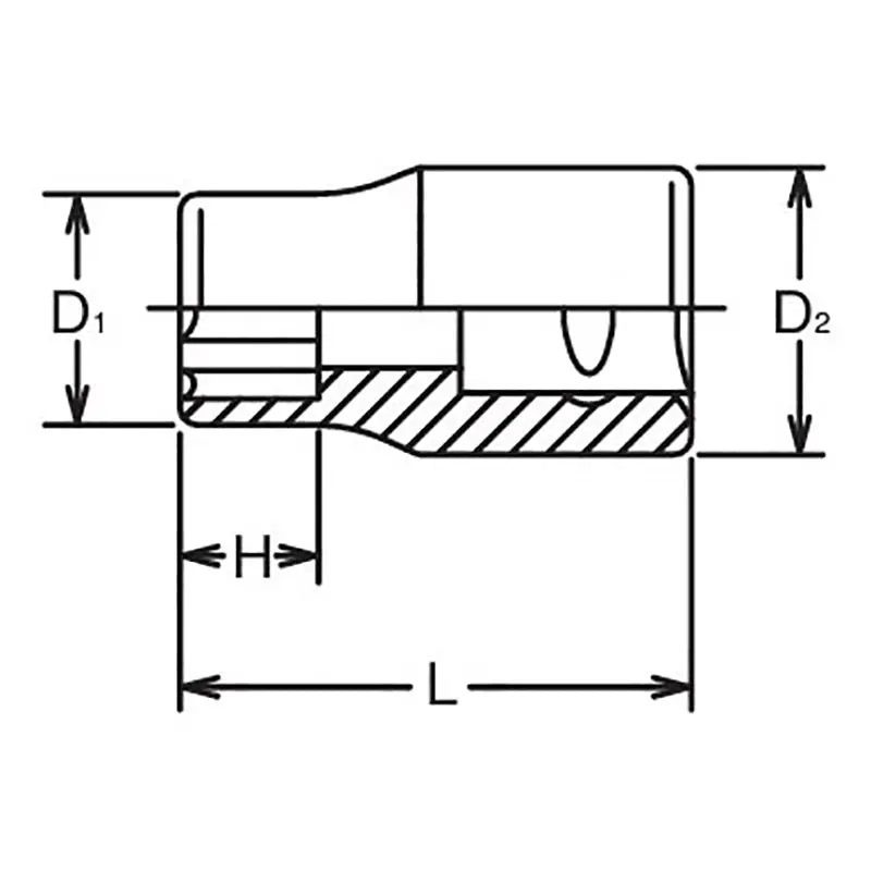 3/8 Sq. Dr. Socket  20mm Surface Length 31mm - Image 2