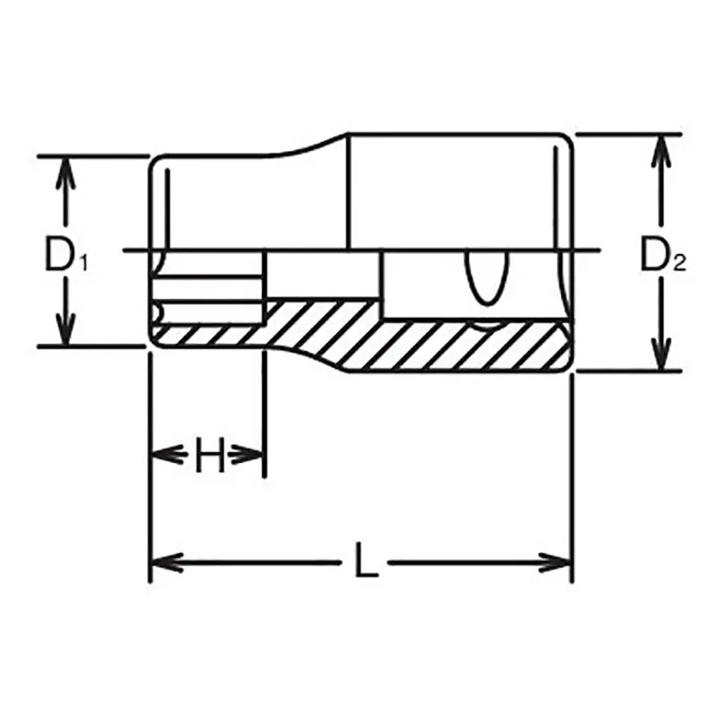 3/8 Sq. Dr. Socket 5.5mm Surface Length 26mm - Image 2