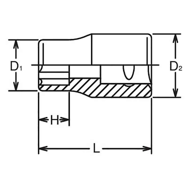 3/8 Sq. Dr. Socket  9mm Surface Length 26mm - Image 2